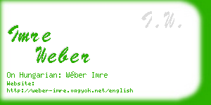 imre weber business card