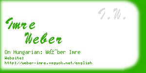 imre weber business card